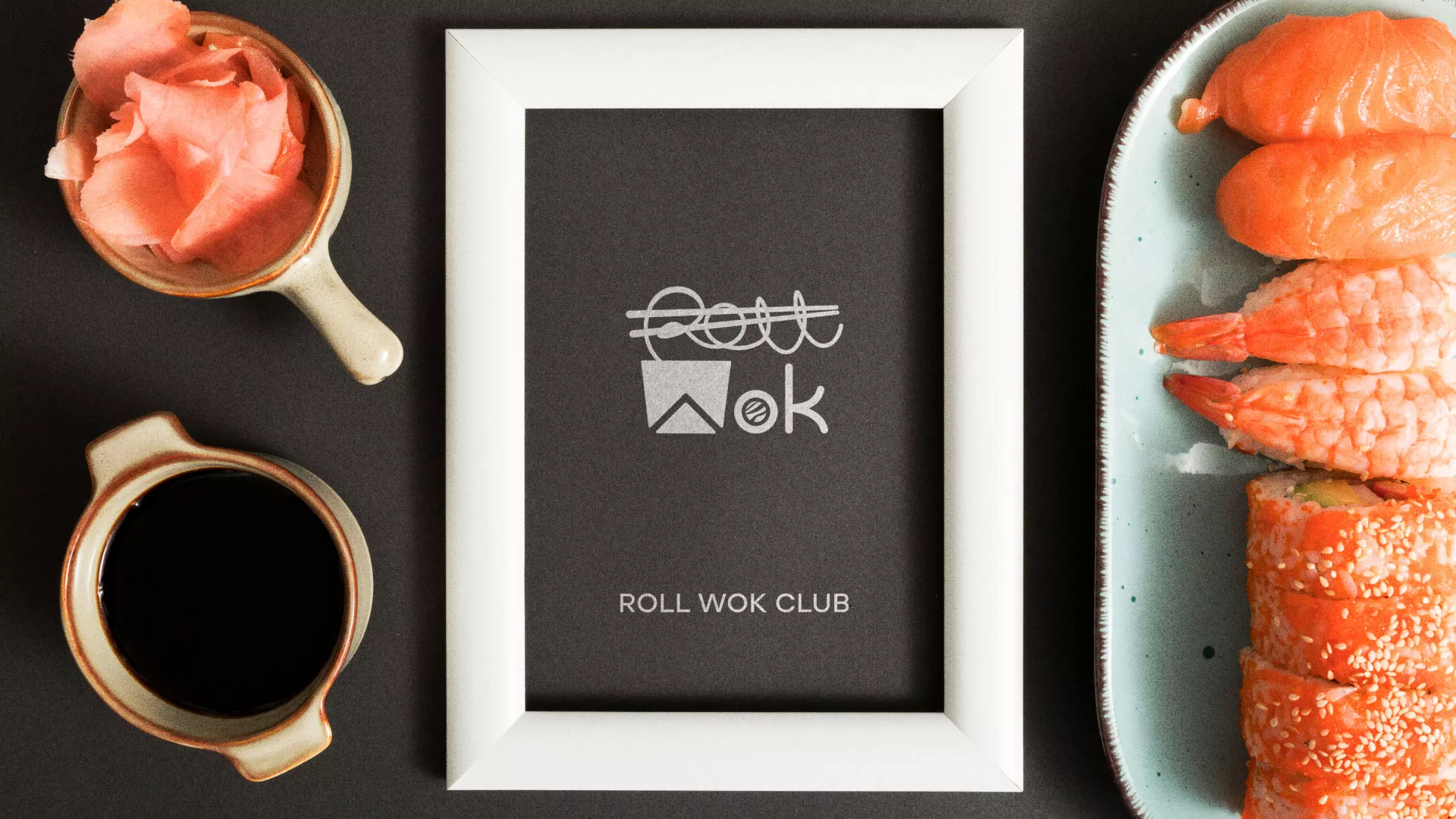 Разработка логотипа суши-бара «Roll Wok Club» в Советском
