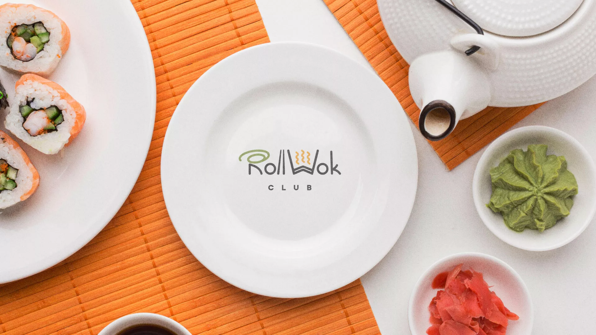 Разработка логотипа и фирменного стиля в Советском для суши-бара «Roll Wok Club» Разработка логотипа и фирменного стиля в Советском для суши-бара «Roll Wok Club»
